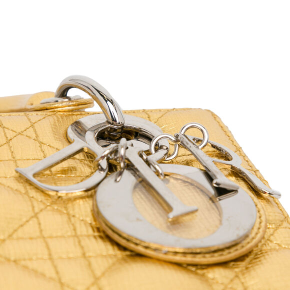 Auth Dior Small Metallic Grained #132126D26B - Picture 10 of 14